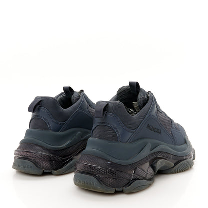 Balenciaga Fabric Mesh Clear Sole Womens Triple S Sneakers 38 Ombre Blue 5 of 9