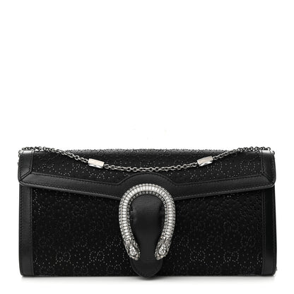 Gucci Satin Crystal Small Dionysus Shoulder Bag Black 1 of 11