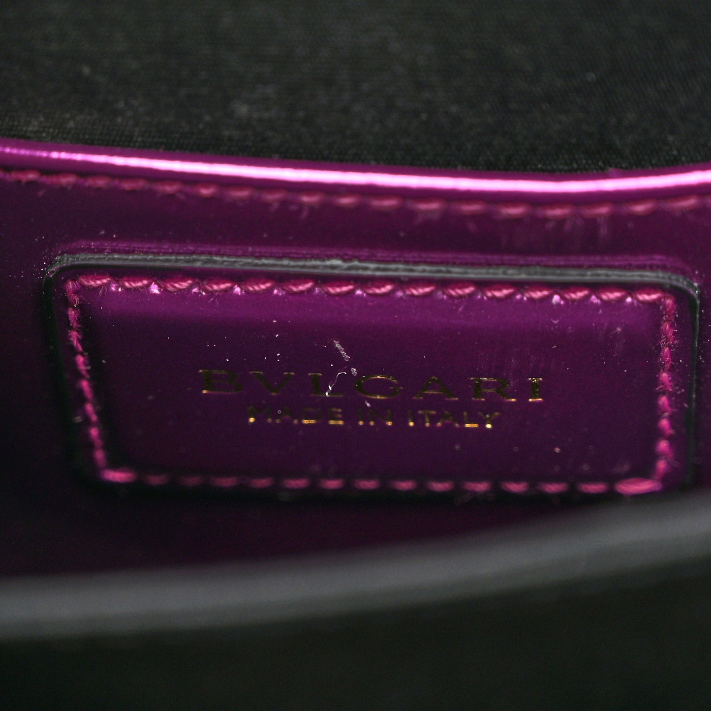 Metallic Calfskin Serpenti Forever Top Handle Amethyst