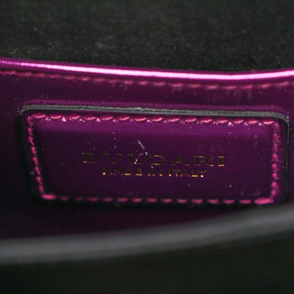 Bulgari Metallic Calfskin Serpenti Forever Top Handle Amethyst 6 of 9