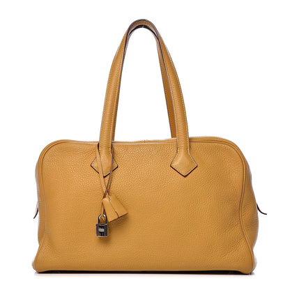Hermes Taurillon Clemence Victoria II 35 Curry 1 of 12