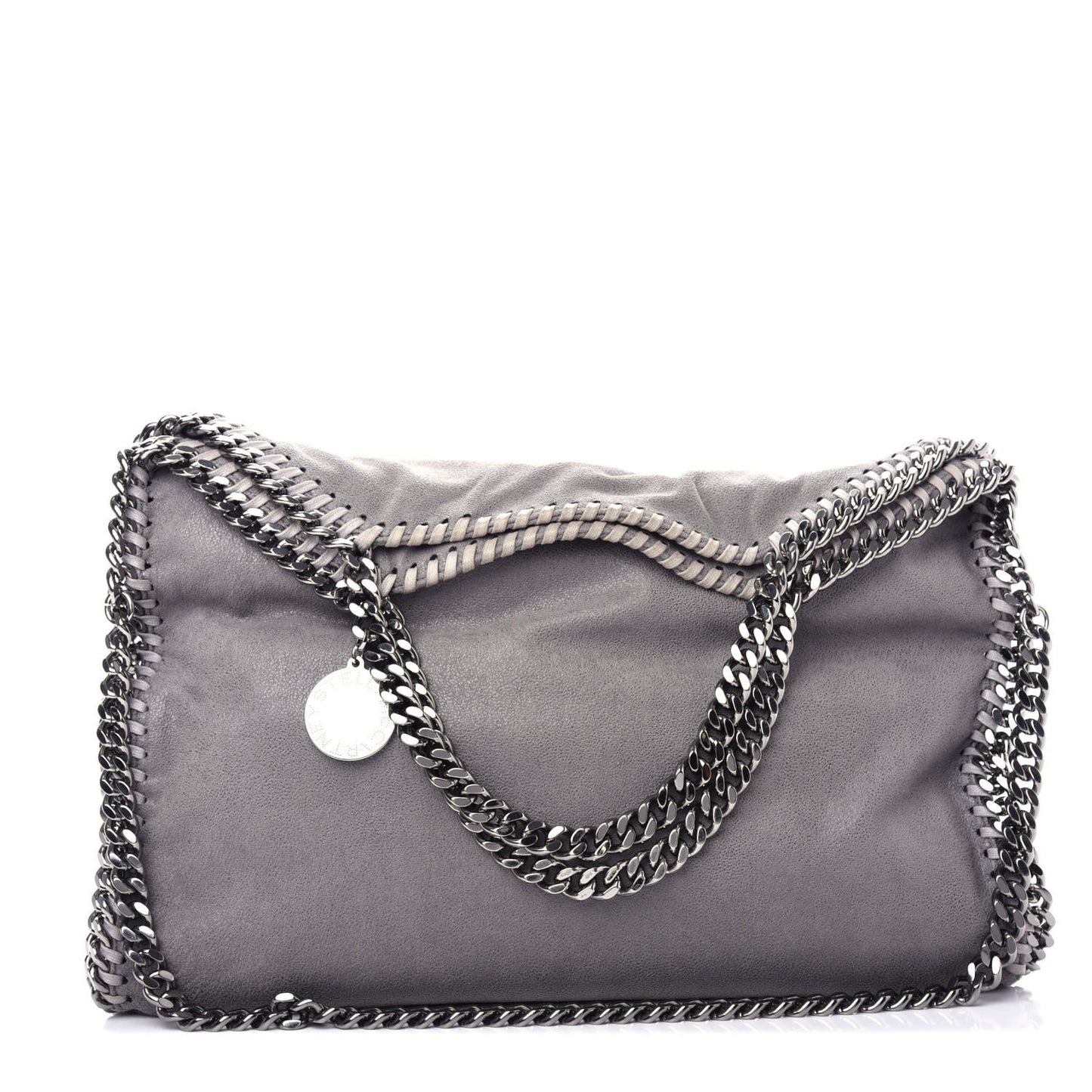 Shaggy Deer Falabella Fold Over Tote Grey