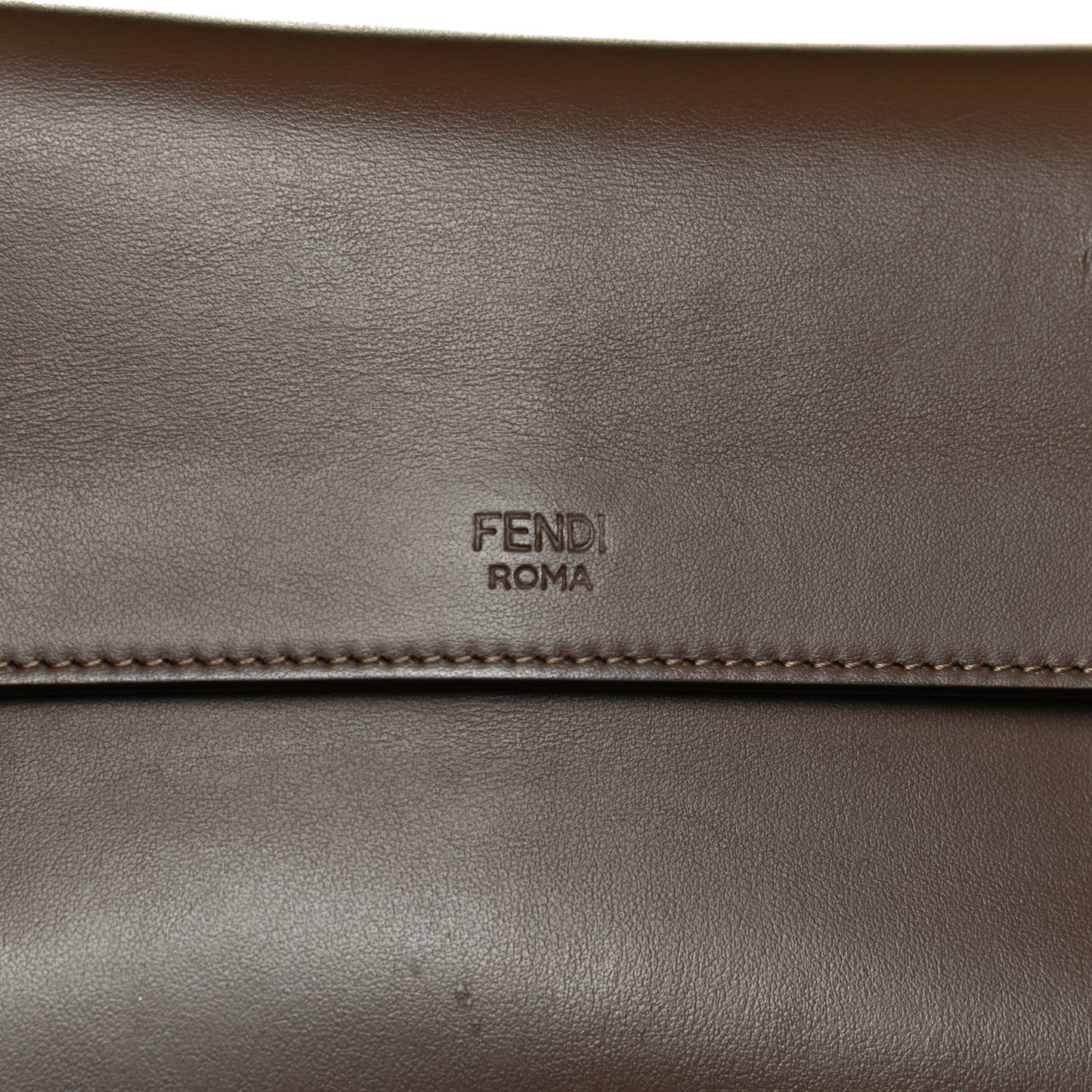 Vitello Century F is Fendi Bi-Color FF 1974 Embossed Kan I Shoulder Bag Maya Black