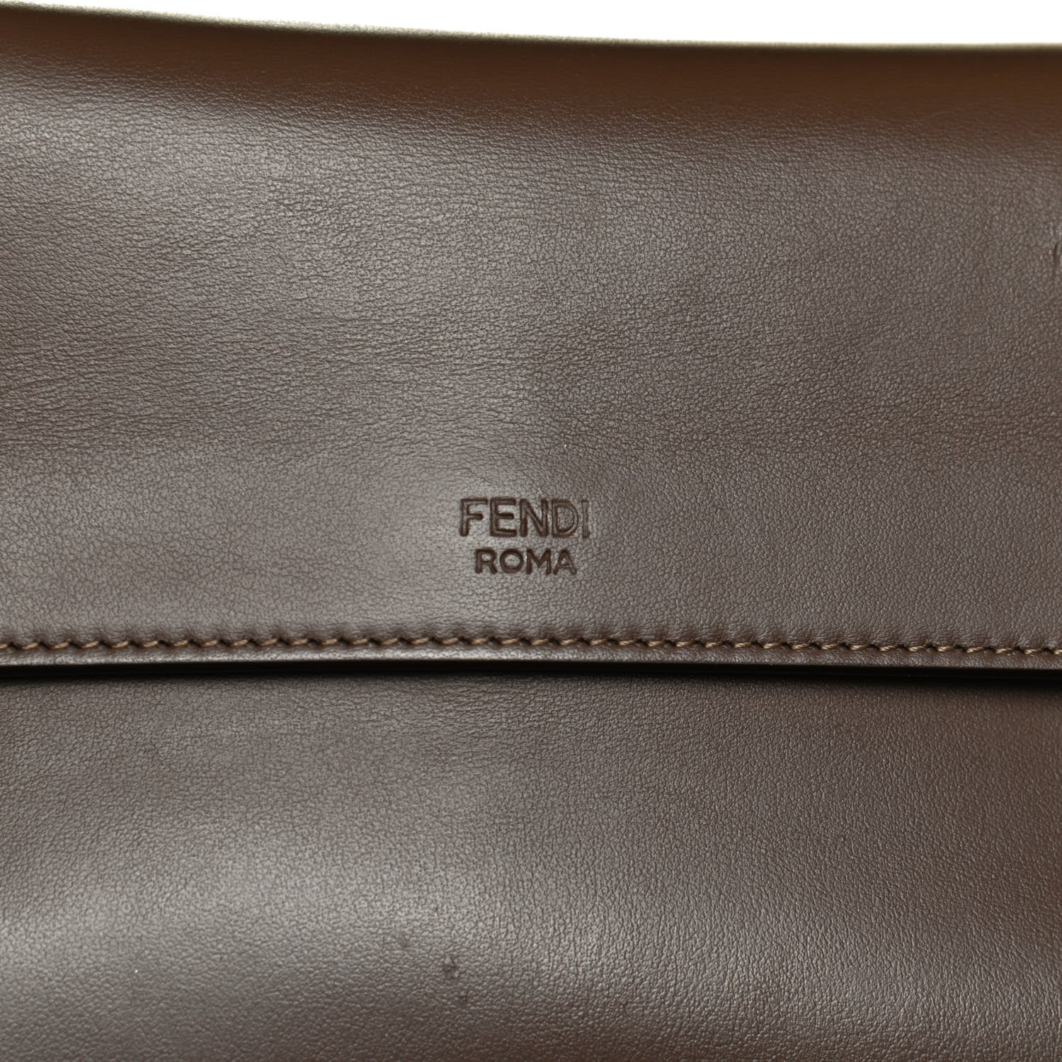 Fendi Vitello Century F is Fendi Bi-Color FF 1974 Embossed Kan I Shoulder Bag Maya Black 11 of 17
