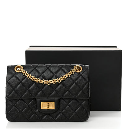Chanel Aged Calfskin Quilted 2.55 Reissue Mini Flap Black 11 of 11