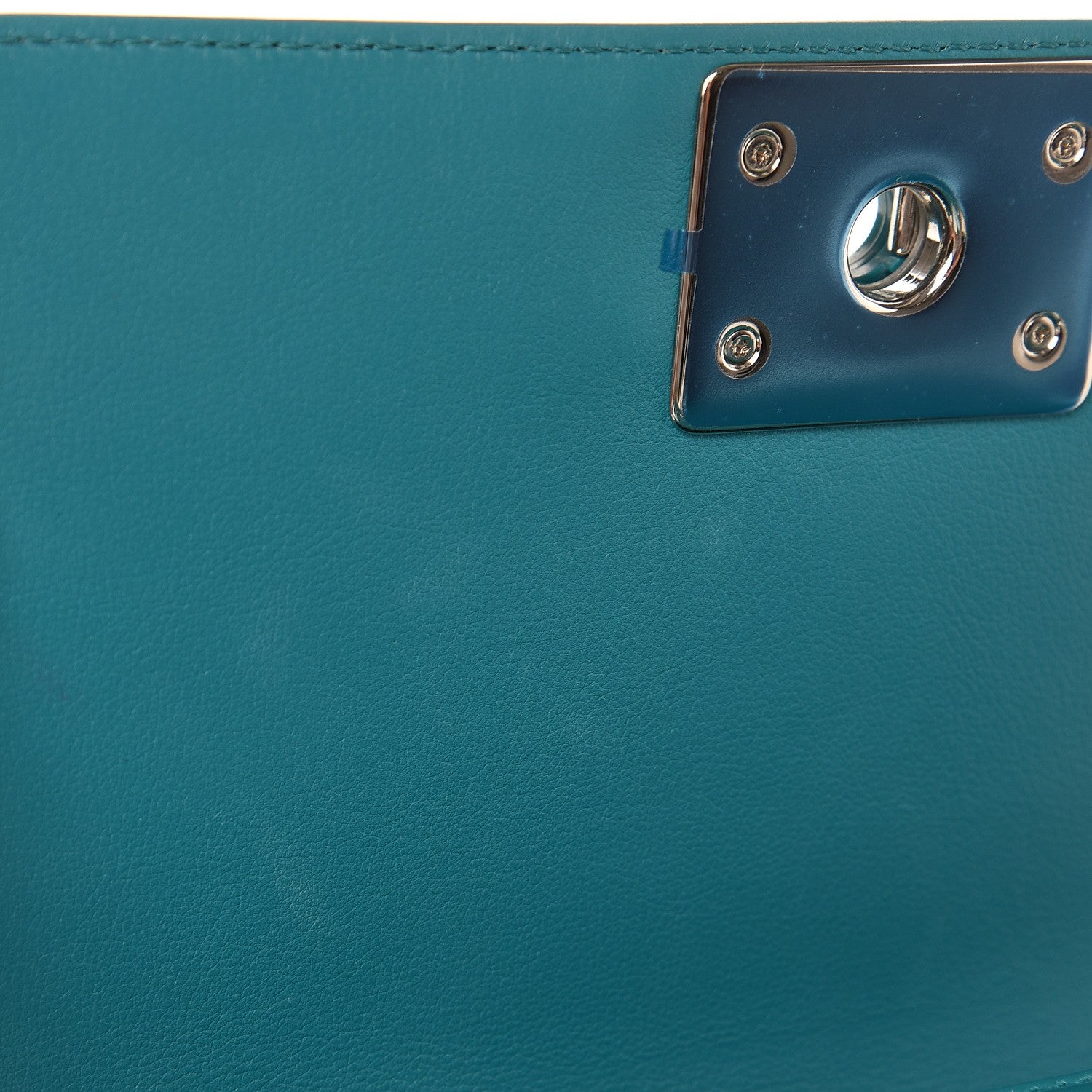 Chanel Patent Calfskin Small Boy Flap Plexiglass Turquoise 8 of 9