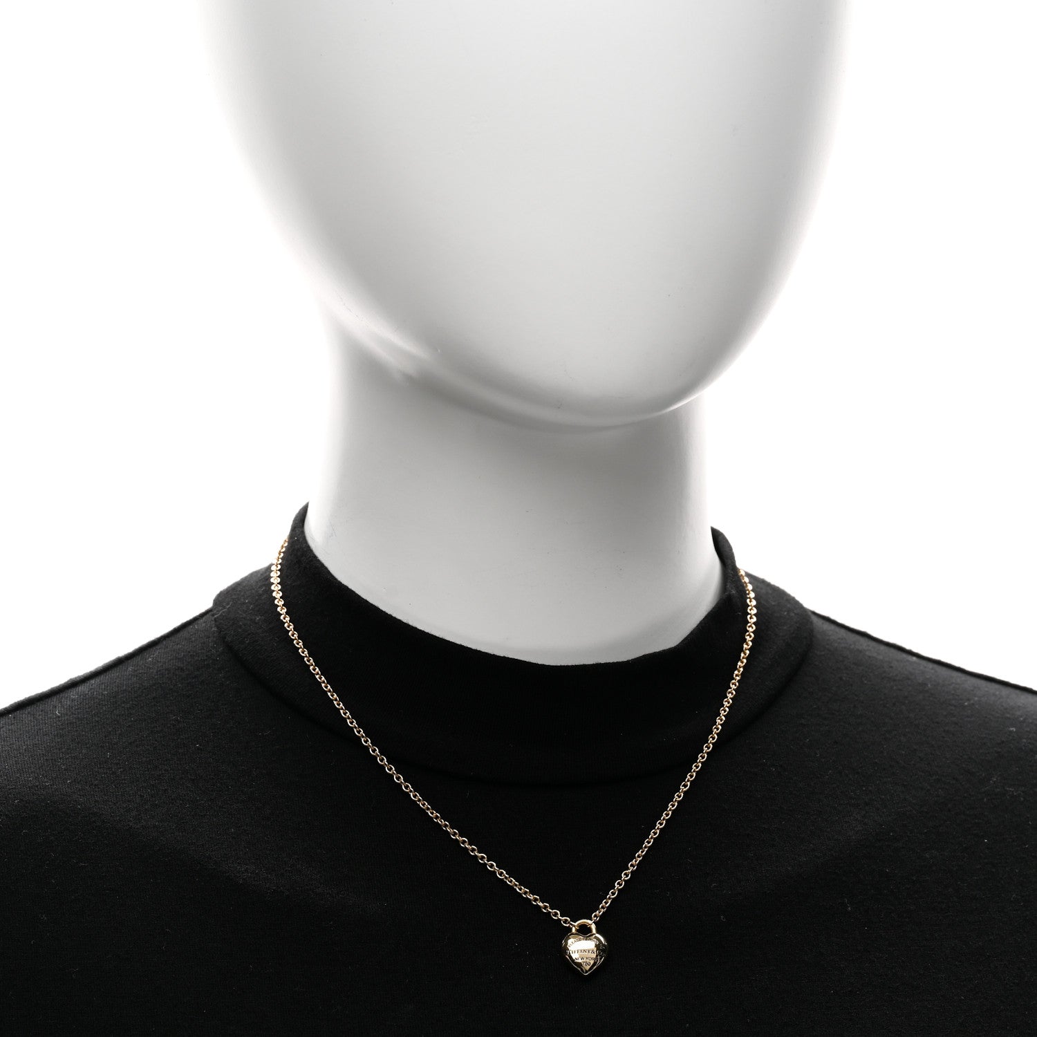 Tiffany 18K Yellow Gold Return to Tiffany Full Heart Pendant Necklace 2 of 5