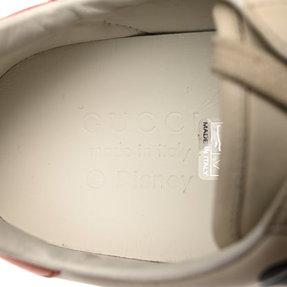 Gucci X DISNEY Miro Soft Calfskin Mickey Mouse Print Mens Ace Sneakers 8.5 Ivory Deep Orange 7 of 9