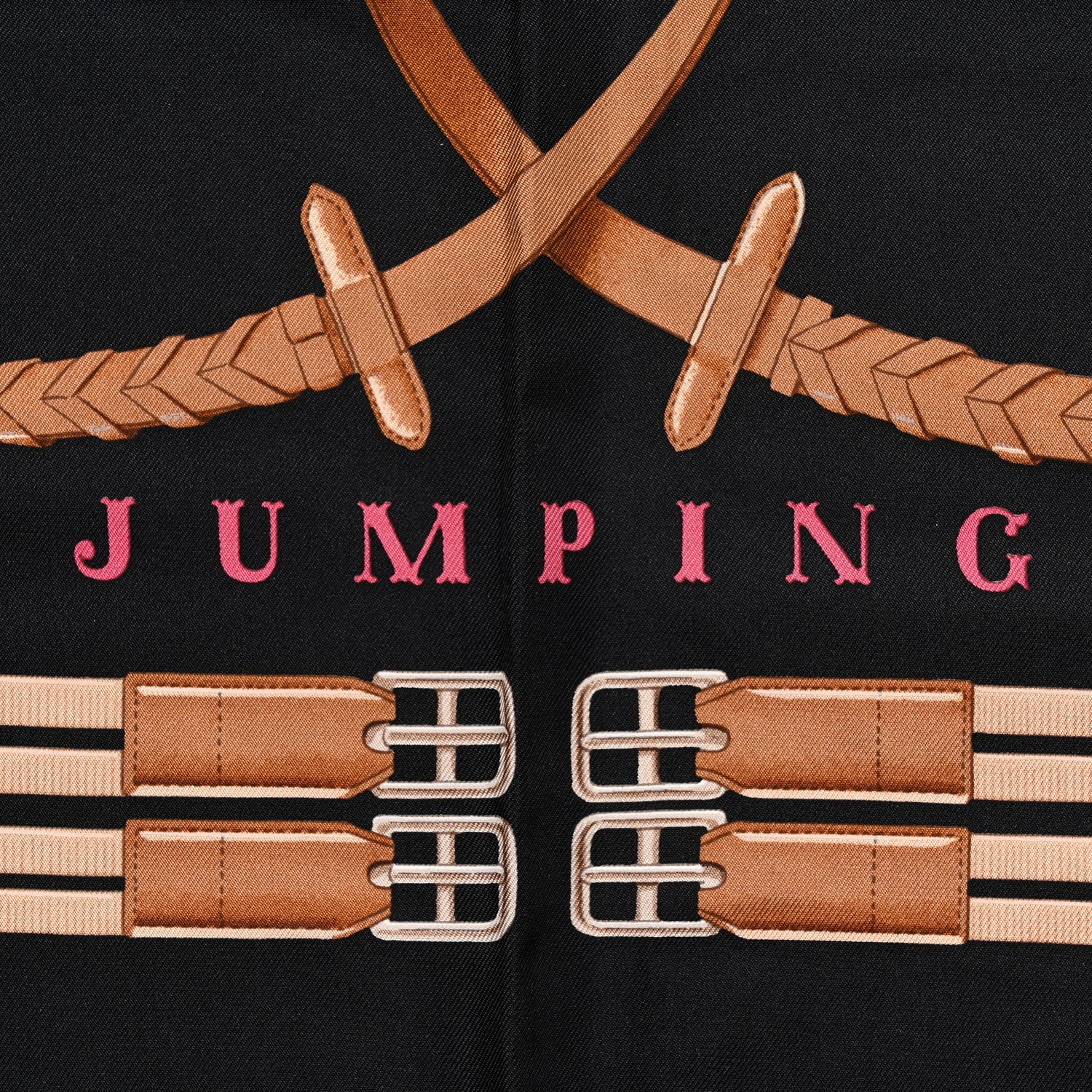 Hermes Silk Jumping Scarf 90 3 of 5
