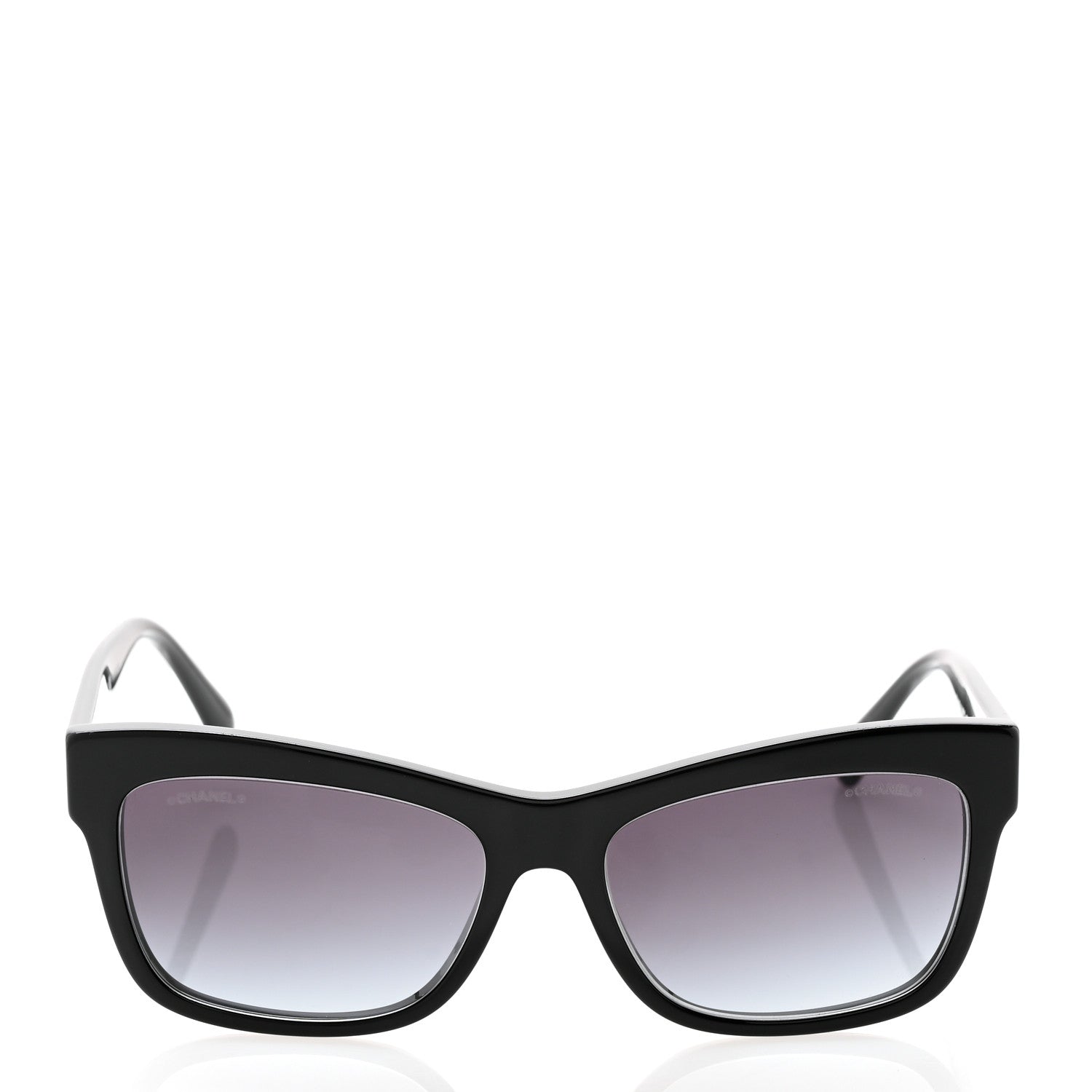 Chanel Acetate Crystal CC Rectangle Sunglasses 5496-B Black 2 of 8
