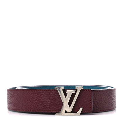 Louis Vuitton Taurillon Calfskin 30mm LV Initiales Reversible Belt 85 34 Black Navy 1 of 6
