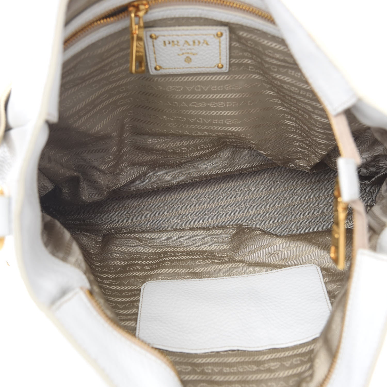 Prada Vitello Daino Messenger Bag Talco 5 of 13