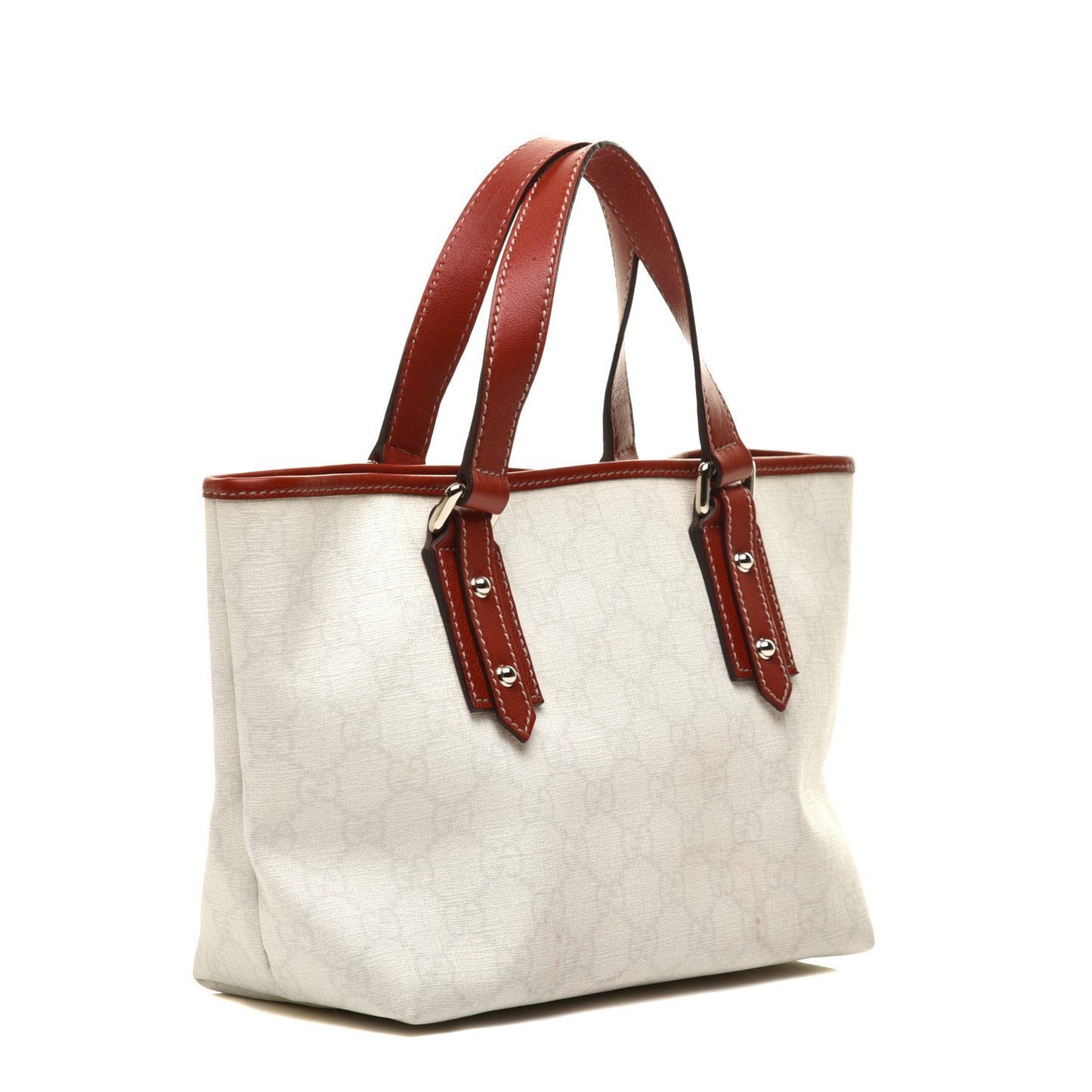 GG Plus Monogram Small Jolicoeur Tattoo Heart Tote Off White Red
