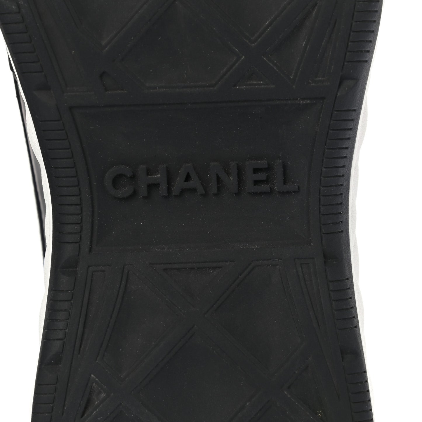 Velvet Calfskin Mixed Fibers CC Sneakers 39.5 Black