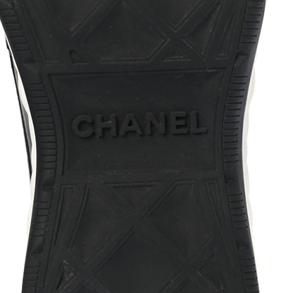 Chanel Velvet Calfskin Mixed Fibers CC Sneakers 39.5 Black 6 of 8
