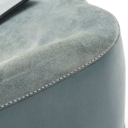 Chloe Suede Smooth Calfskin Medium Drew Shoulder Bag Cloudy Blue 8 of 10