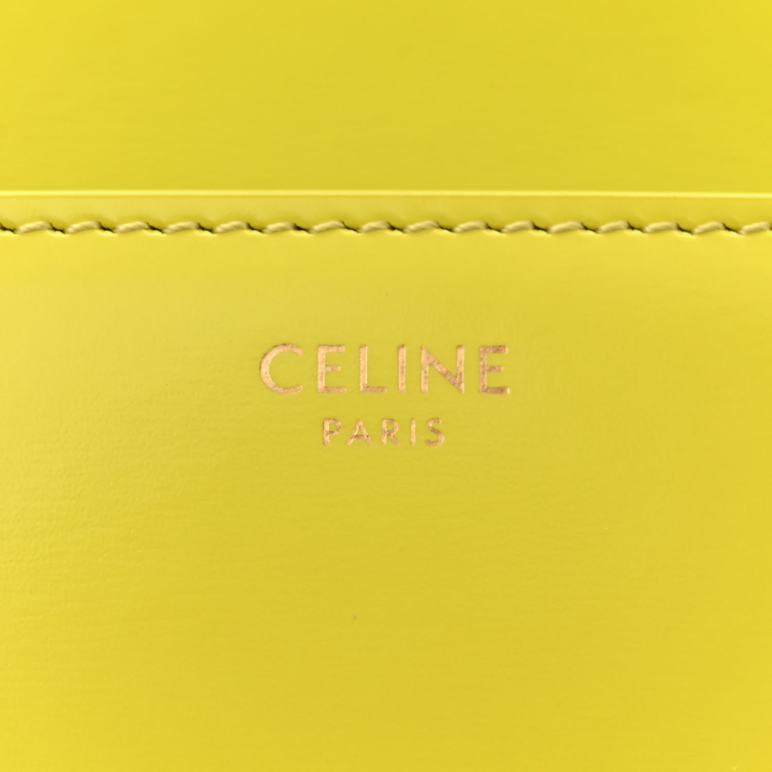 Celine Shiny Calfskin Cuir Triomphe Chain Shoulder Bag Anis 6 of 13