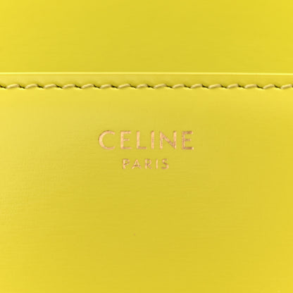 Celine Shiny Calfskin Cuir Triomphe Chain Shoulder Bag Anis 6 of 13