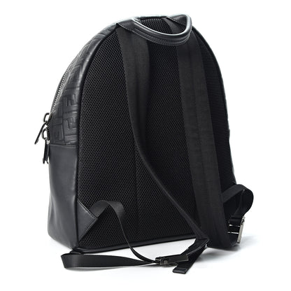 Fendi Vitello Grace FF 1974 Embossed Backpack Black 2 of 8
