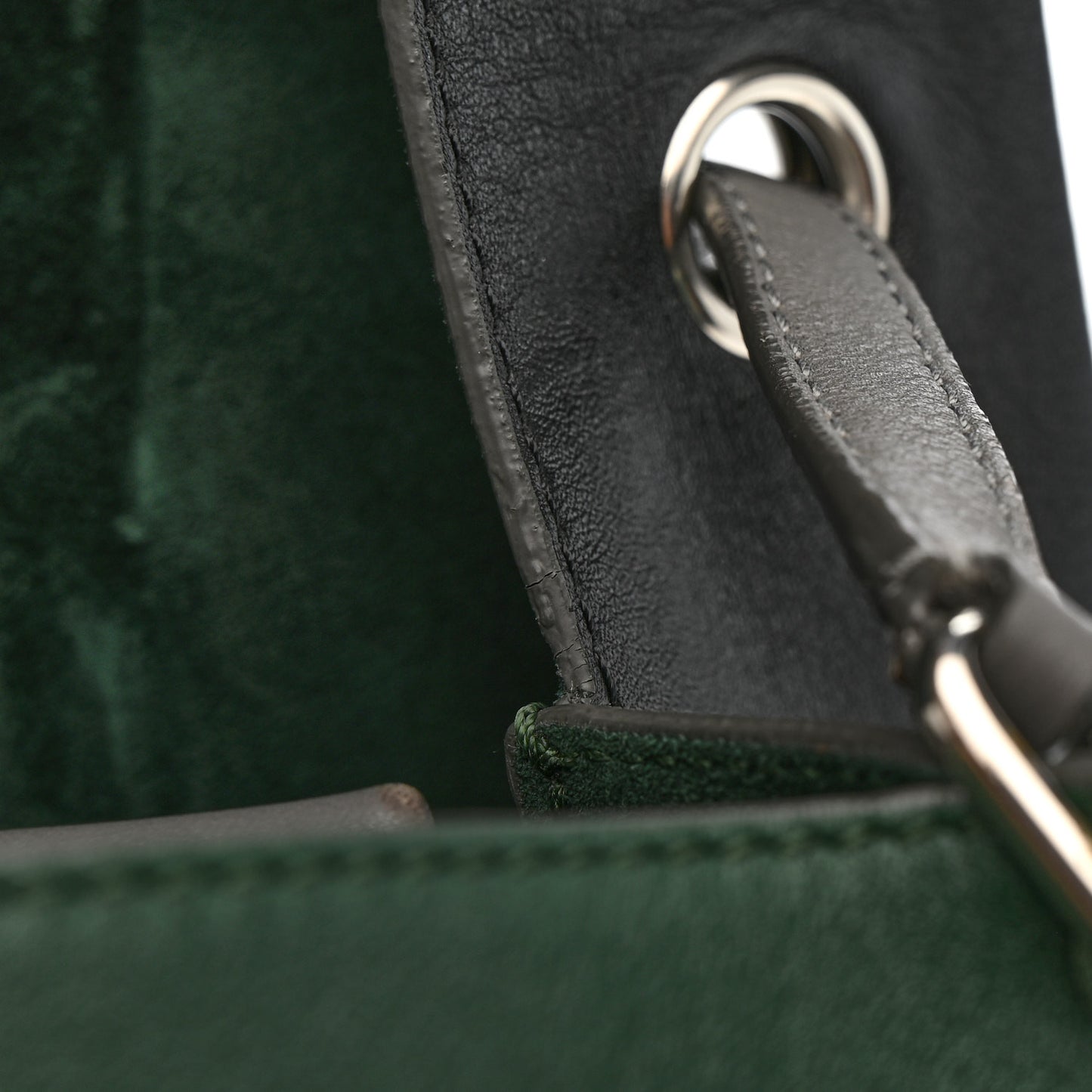 Calfskin All Soft Shoulder Bag Black Grey Green