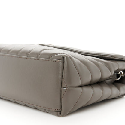 Saint Laurent Calfskin Y Quilted Monogram Small Loulou Chain Satchel Earth 11 of 11