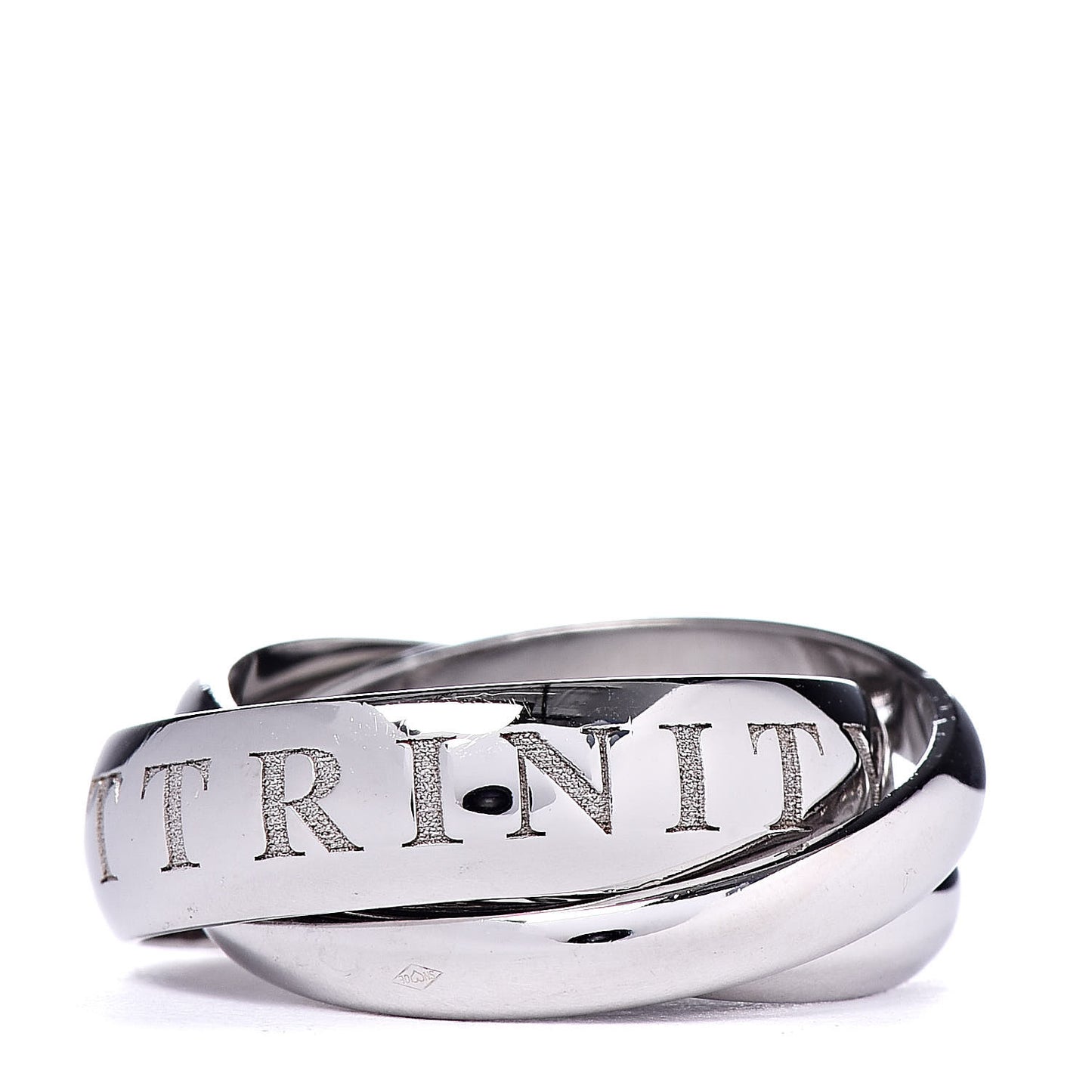 18K White Gold 98 Xmas Limited Trinity Ring 51 5.75