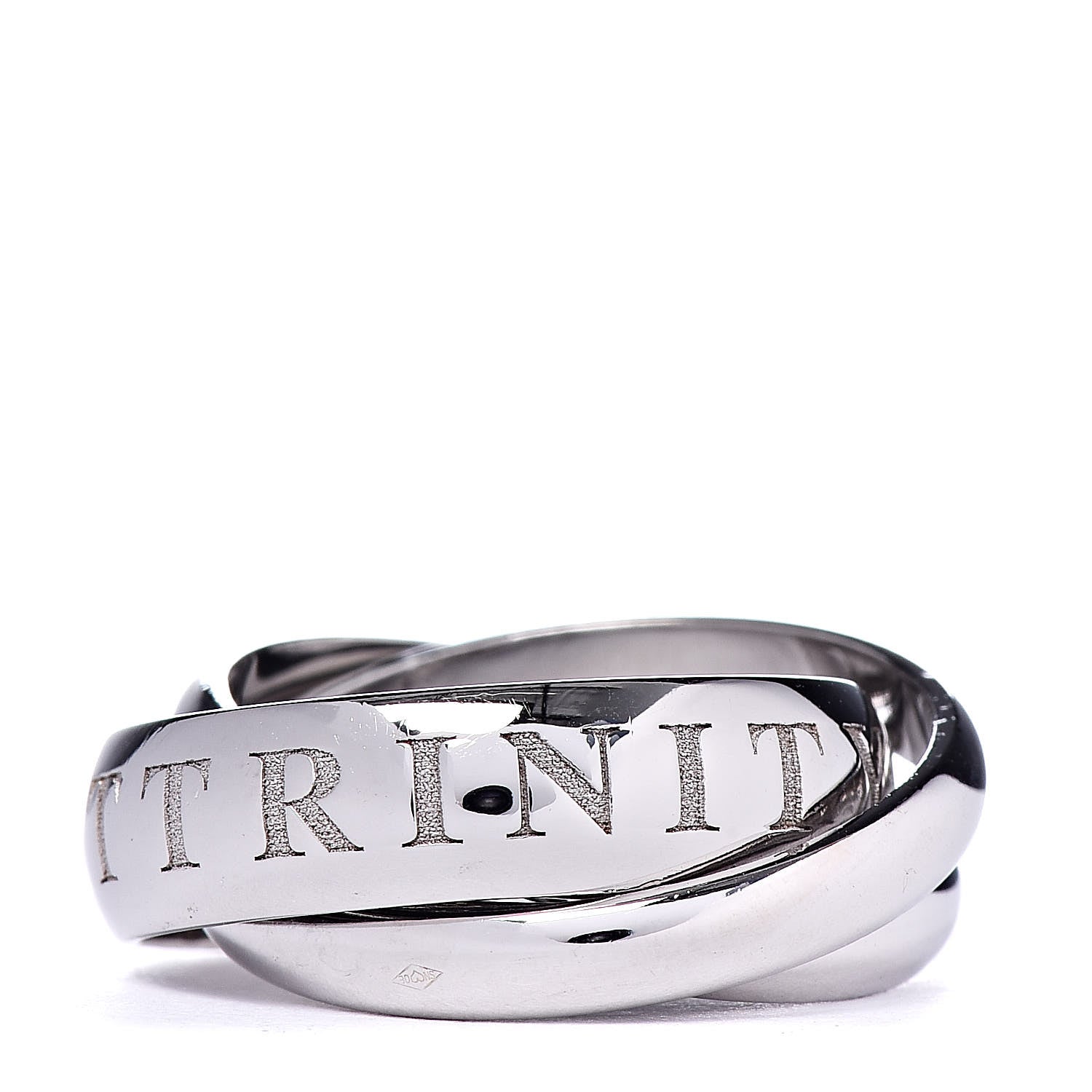 Cartier 18K White Gold 98 Xmas Limited Trinity Ring 51 5.75 1 of 5