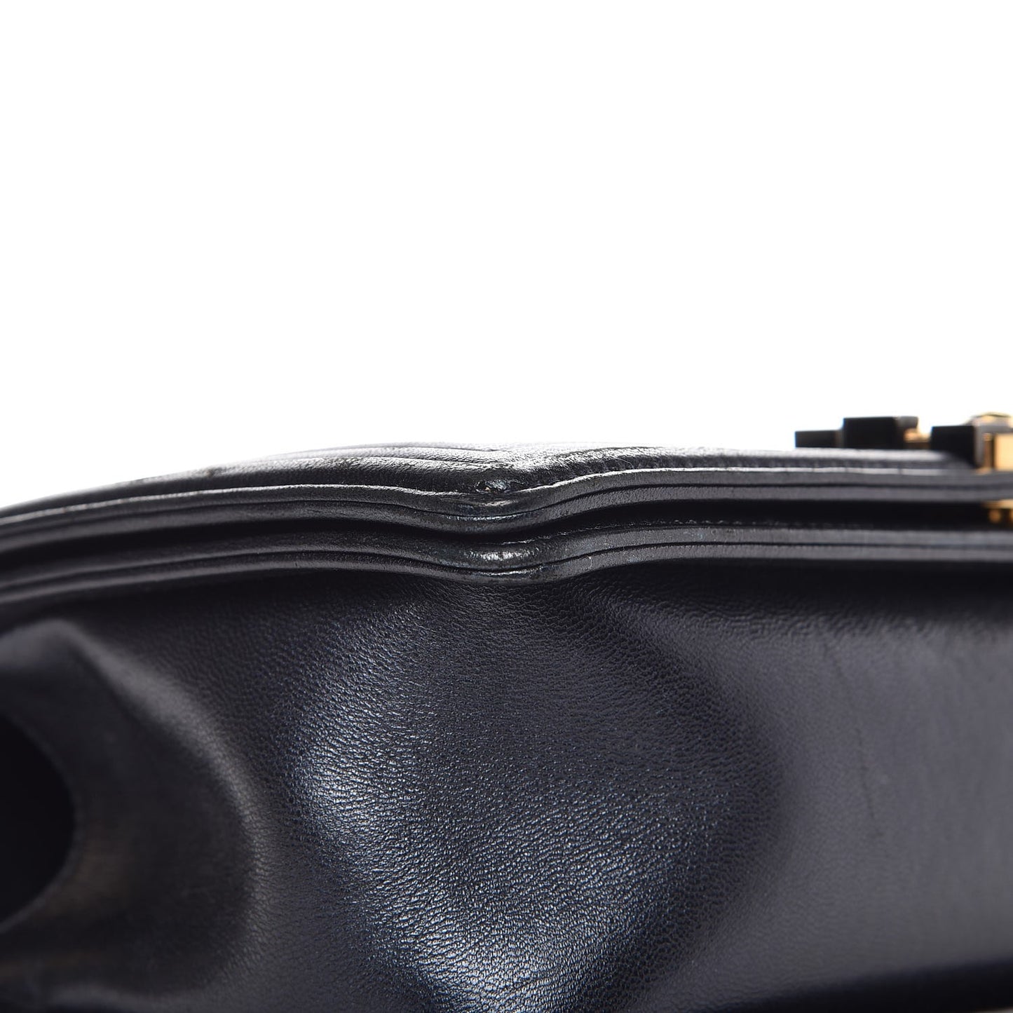 Lambskin Embossed Medium Boy Cube Flap Navy