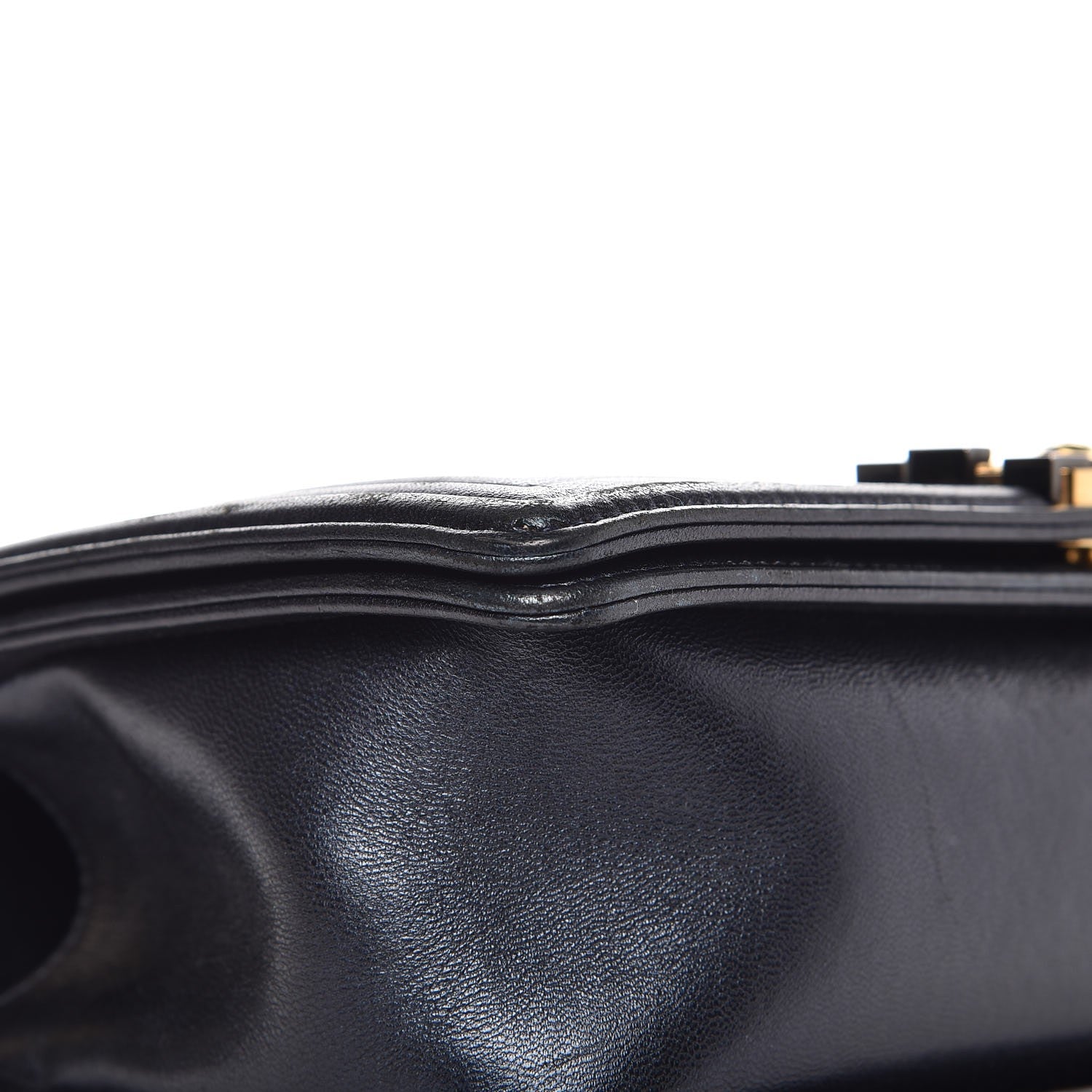 Chanel Lambskin Embossed Medium Boy Cube Flap Navy 11 of 13