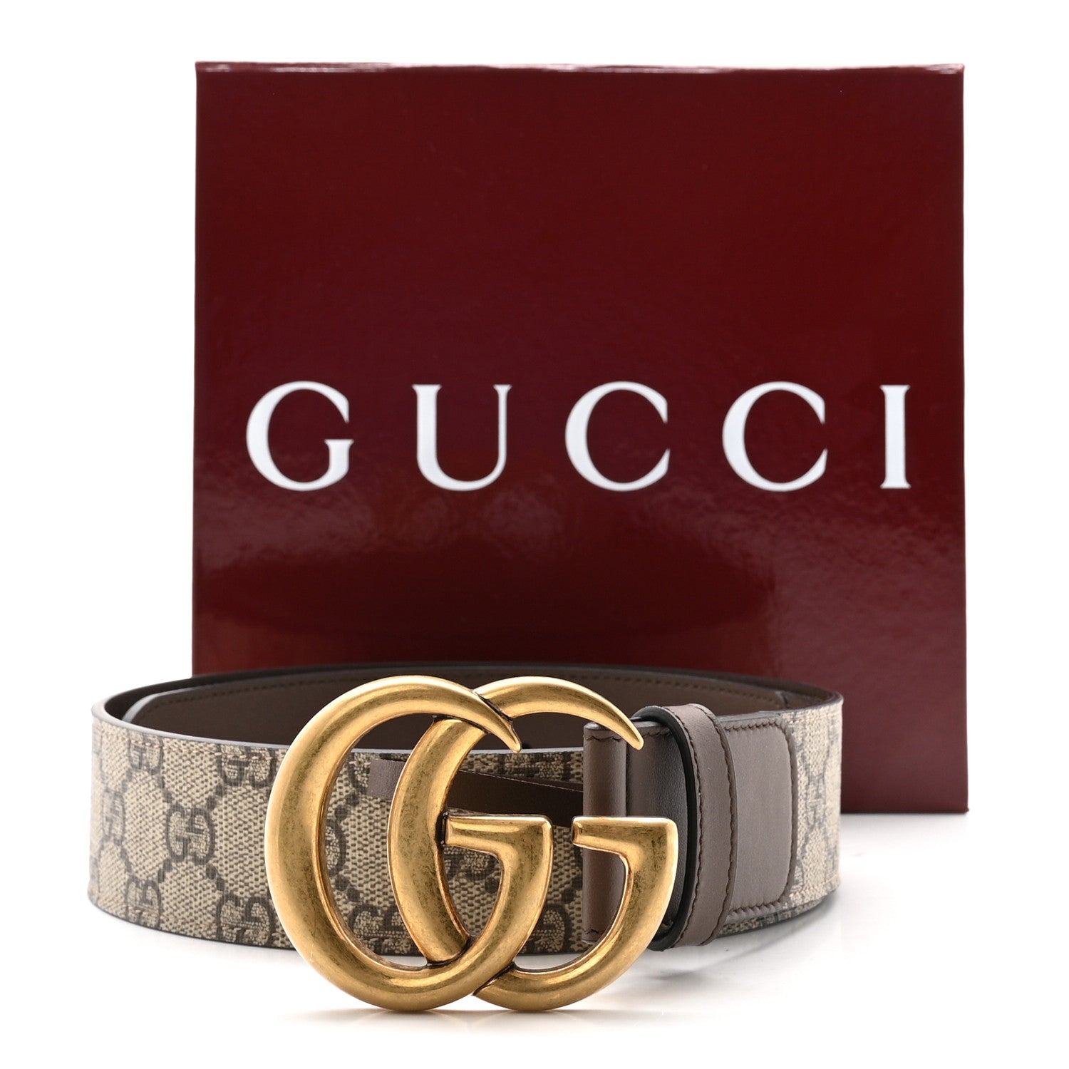 Gucci GG Supreme Monogram Matte Plutone Calfskin Double G 40mm