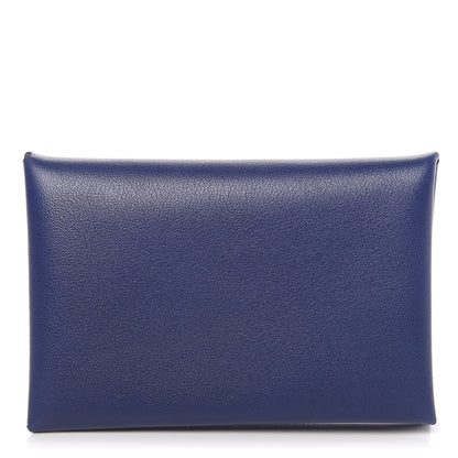 Hermes Swift Calvi Card Case Bleu Saphir 1 of 7