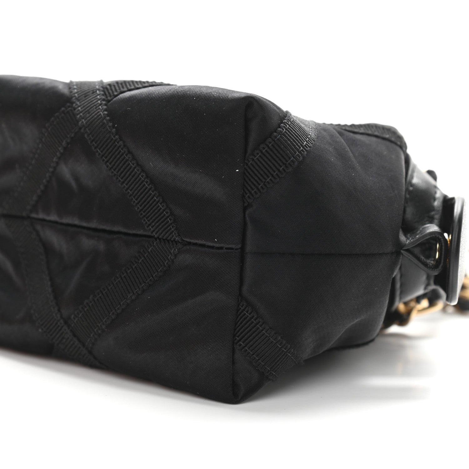 Chanel Nylon Grosgrain Quilted Lifestyle Clutch with Chain Black 10 of 11