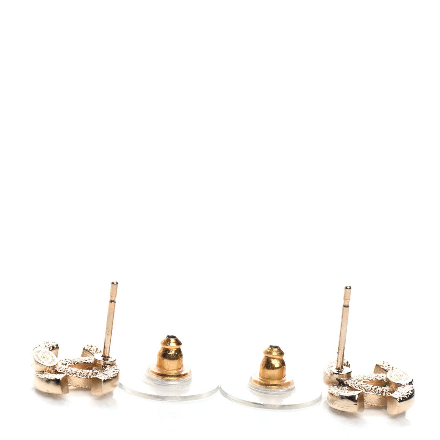 Chanel Crystal CC Earrings Gold 3 of 4
