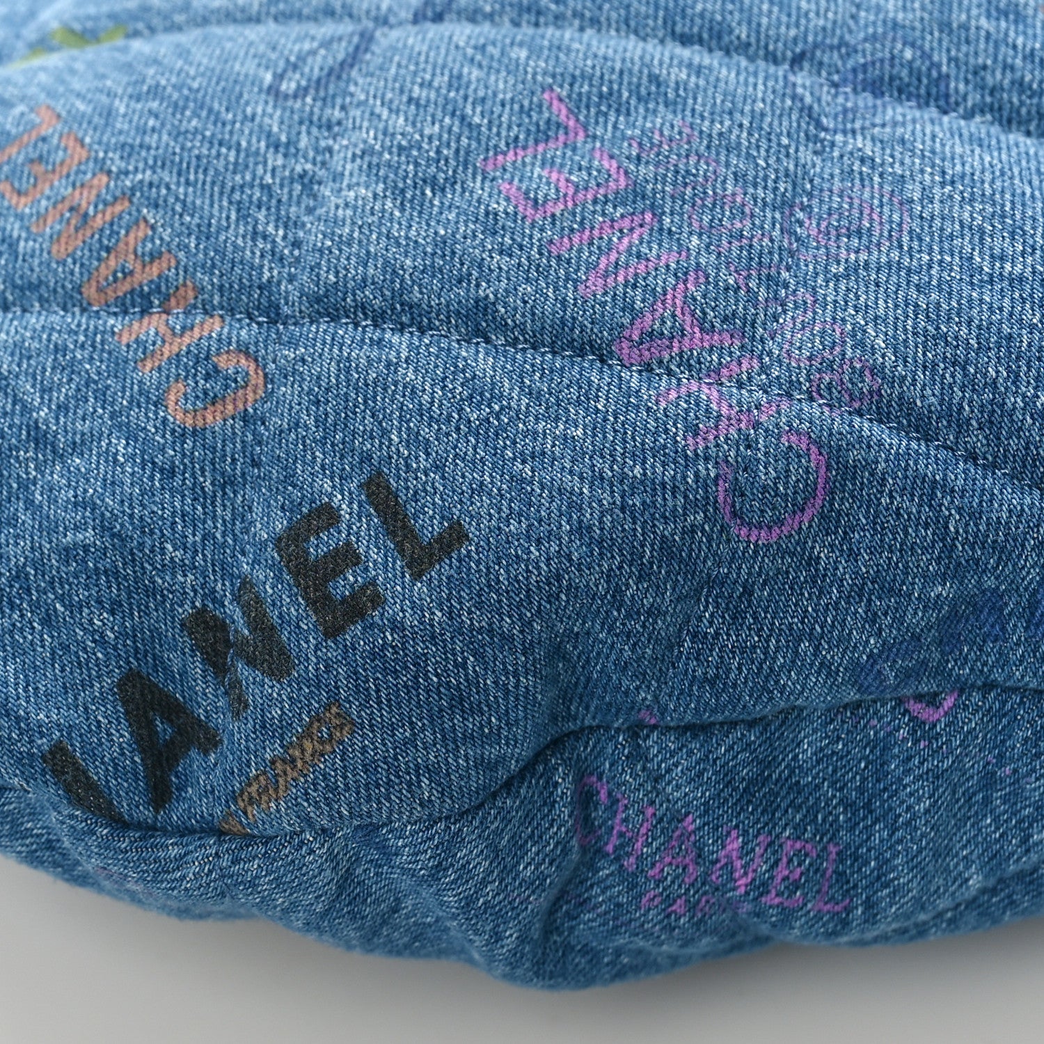 Chanel Denim Quilted Denim Mood Maxi Hobo Blue Multicolor 7 of 8