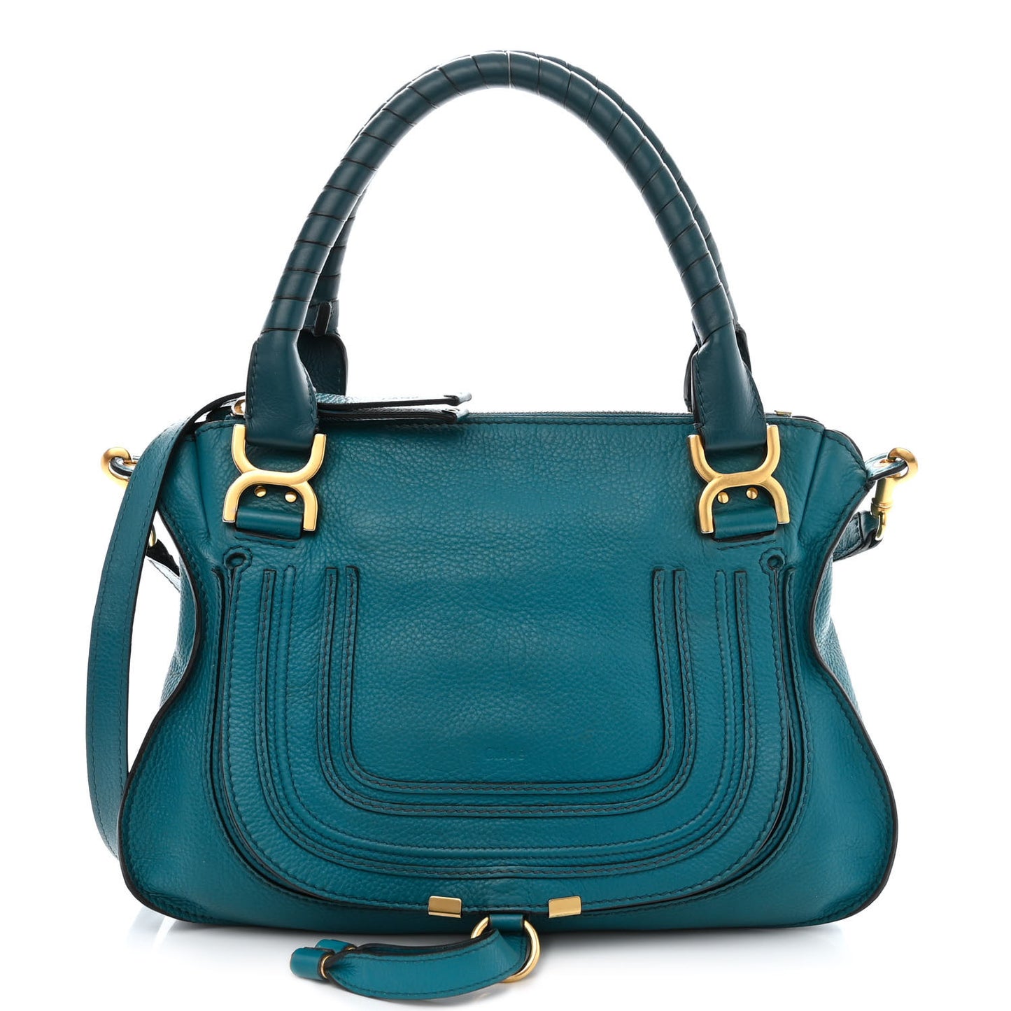 Calfskin Medium Marcie Satchel Laguna Blue