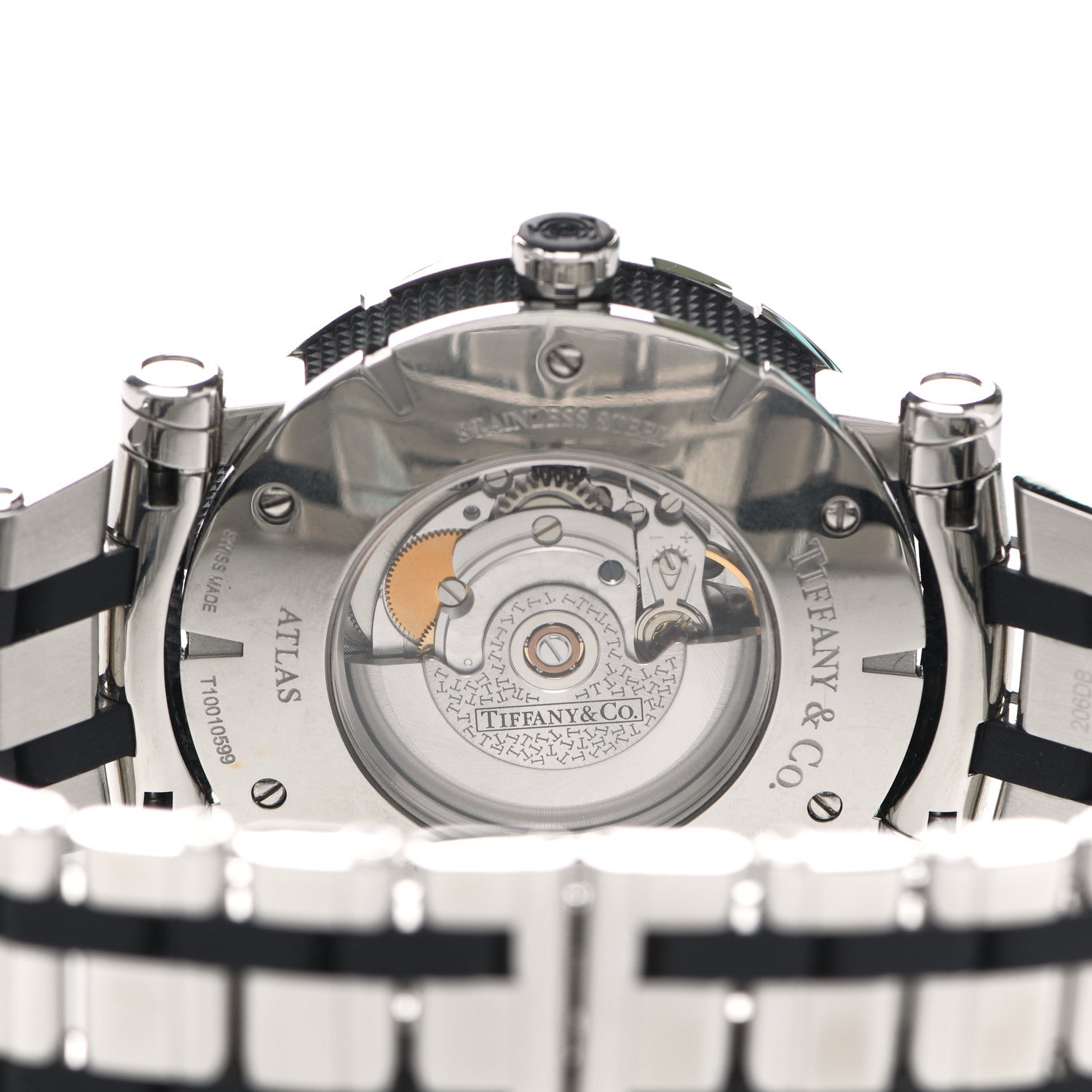 Tiffany Stainless Steel Rubber 42mm Atlas Automatic Watch 4 of 5