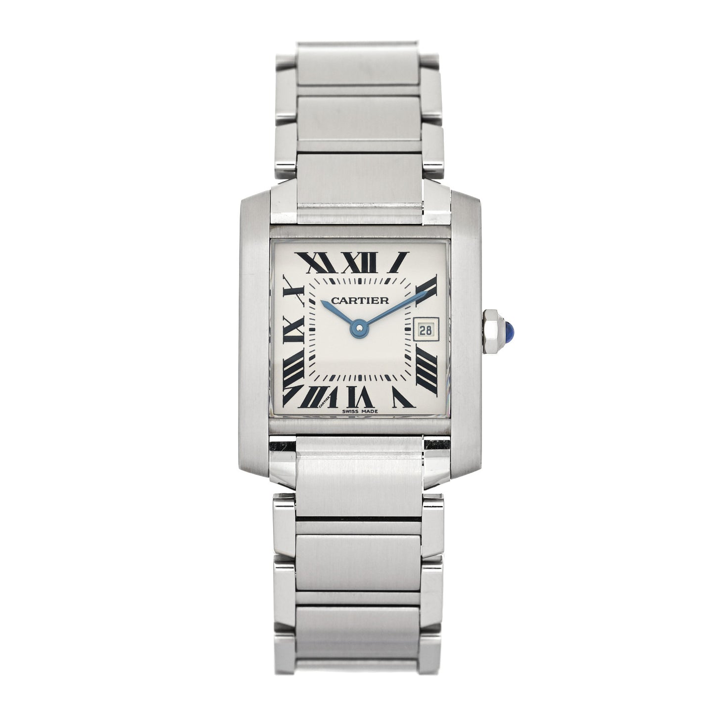 Stainless Steel 25mm Tank Francaise Quartz Watch