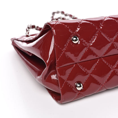 Chanel Patent Quilted Timeless CC Shopping Tote Red 8 of 10