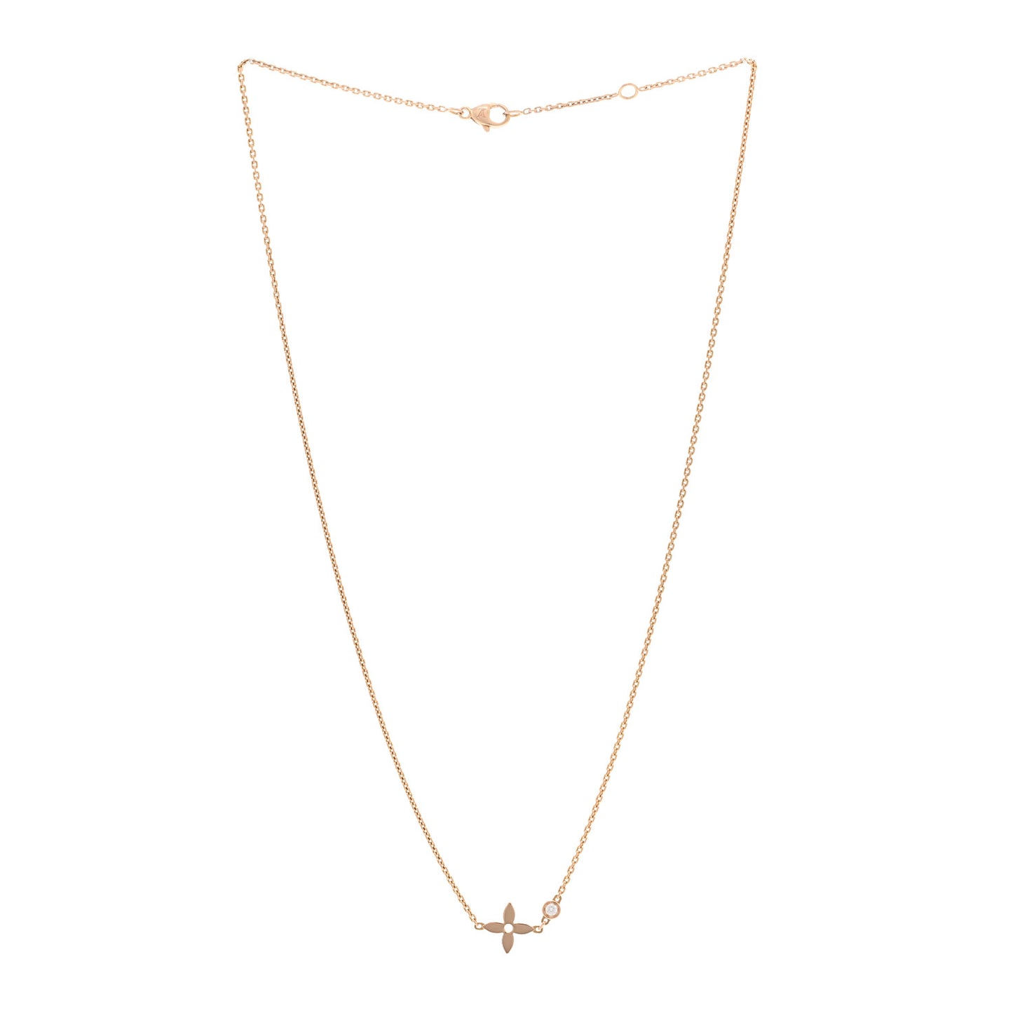 18K Pink Gold Diamond Idylle Blossom Pendant Necklace