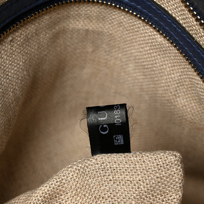 Gucci Monogram Cellarius Calfskin Tote Beige Ebony Blue 8 of 12