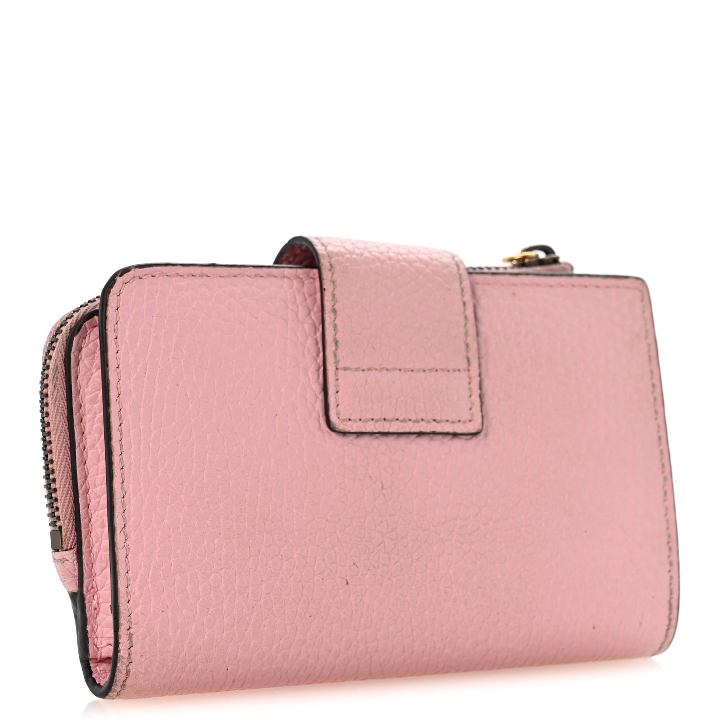Piuma Calfskin Medium Bamboo Double G Wallet Pink