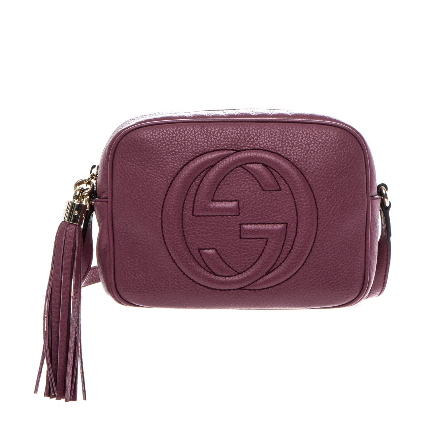 Gucci Pebbled Calfskin Small Soho Disco Bag Peonia Flower 1 of 7