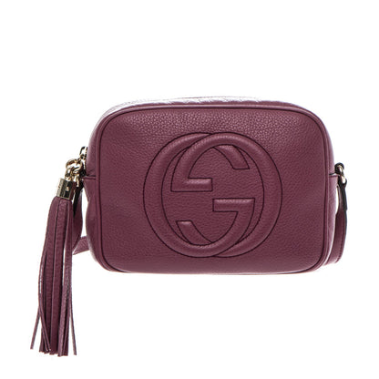 Gucci Pebbled Calfskin Small Soho Disco Bag Peonia Flower 1 of 7