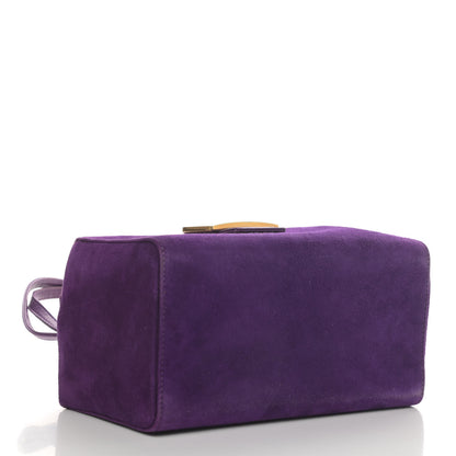 Fendi Suede Calfskin Shoulder Bag Purple 3 of 5