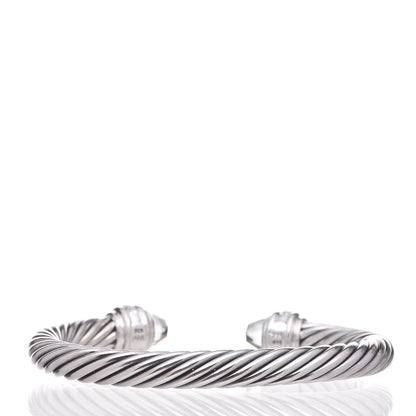 David Yurman Sterling Silver Diamond Prasiolite 7mm Cable Classics Bracelet 7 of 8