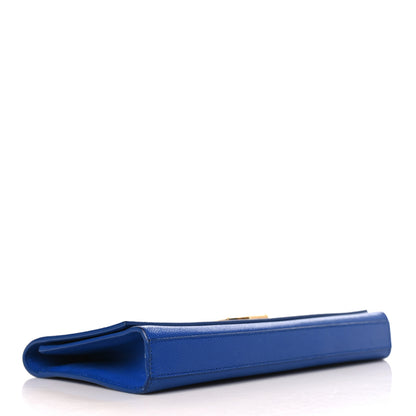 Saint Laurent Grain De Poudre Classic Monogram Cassandre Clutch Blue Majorelle 4 of 9