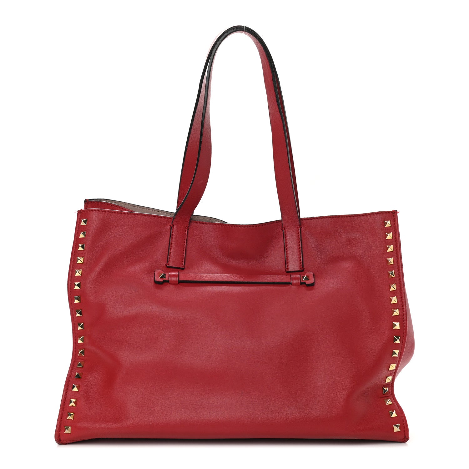 Valentino Garavani Nappa Medium Rockstud Soft Tote Red 1 of 8