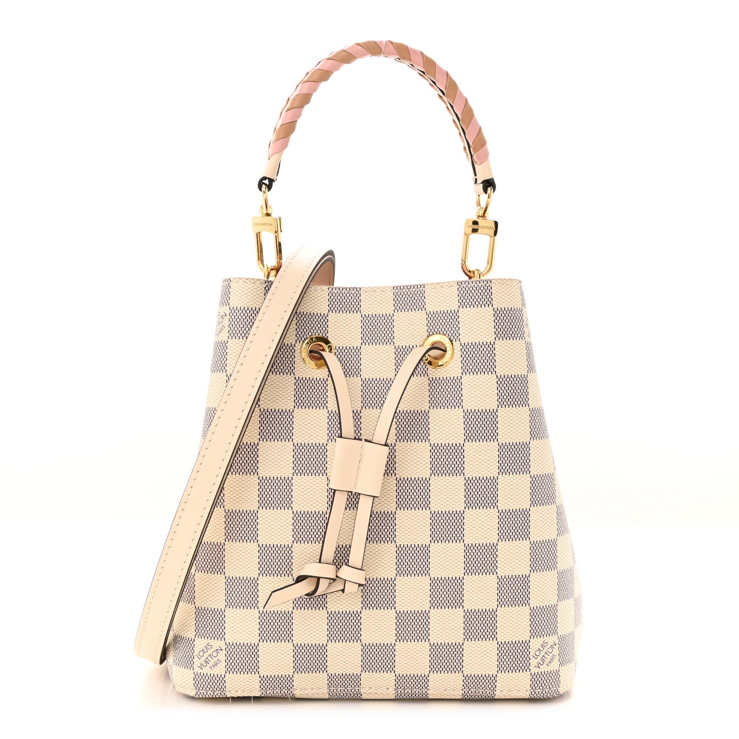 Louis Vuitton Damier Azur Braided Neonoe BB Pink 1 of 11