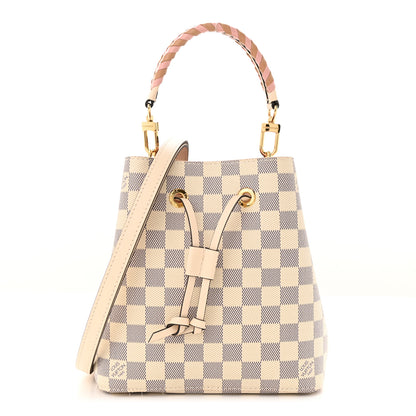Louis Vuitton Damier Azur Braided Neonoe BB Pink 1 of 11