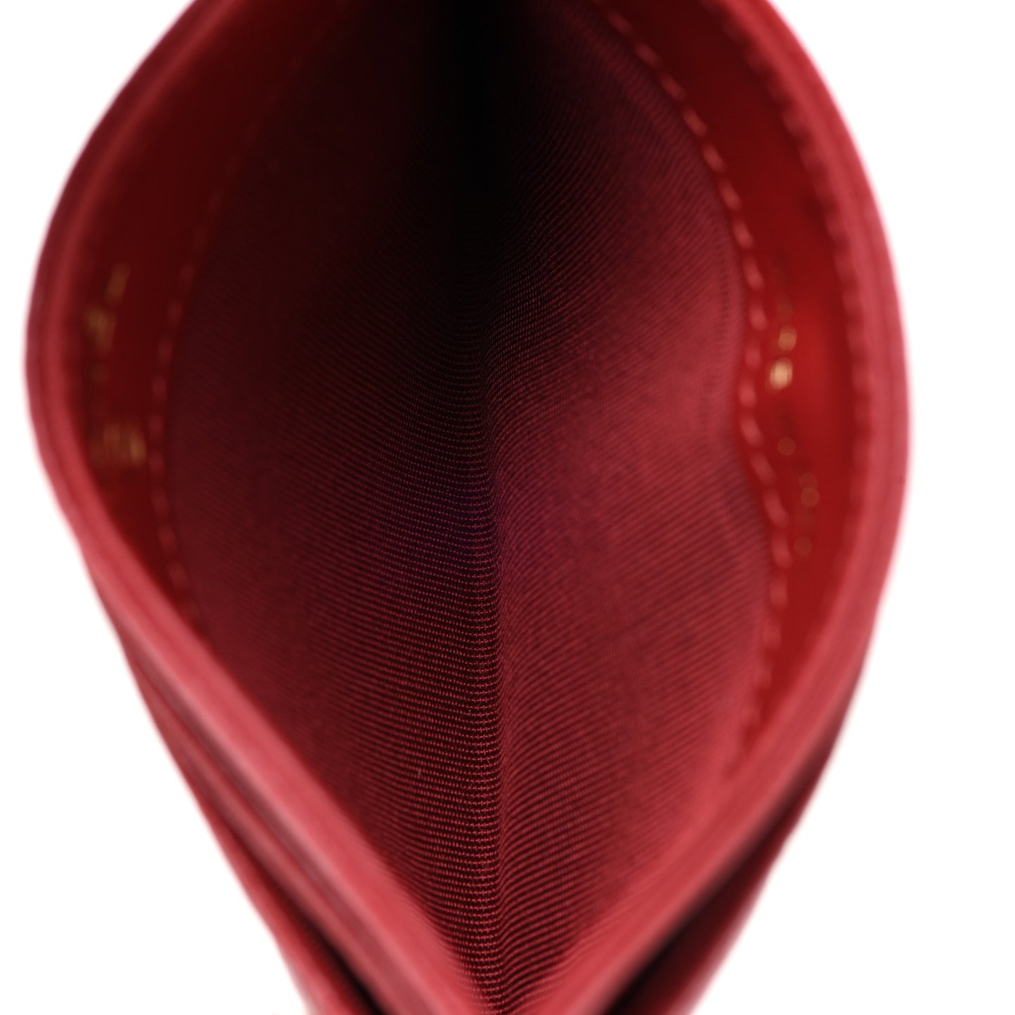 Caviar Camellia Embossed Card Holder Red